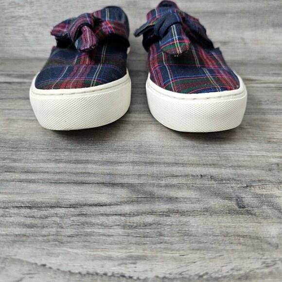 Zara Plaid With Bow Slip On Sneaker Shoes - Picture 4 of 11